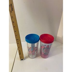 Simply‎ Southern 2 tervis cups with lids Blue Pink turtles & elephant lot